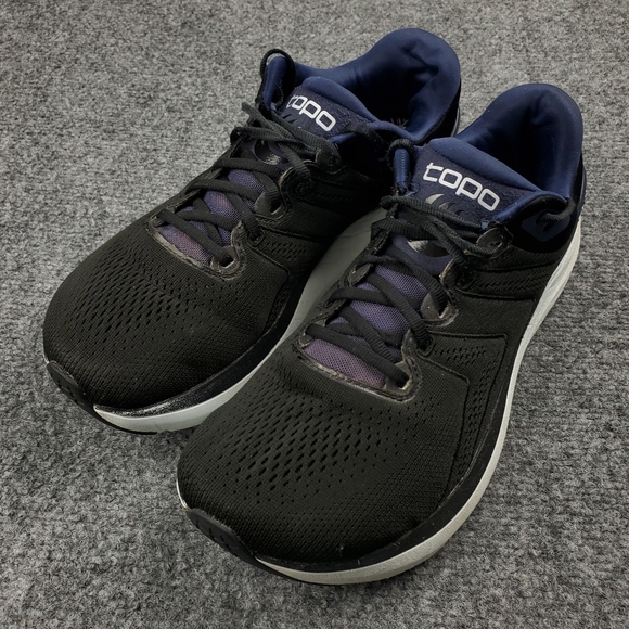 Topo Phantom 2 Womens 9.5 Running Shoes Athletic Sneakers Black Midnight - Picture 2 of 12